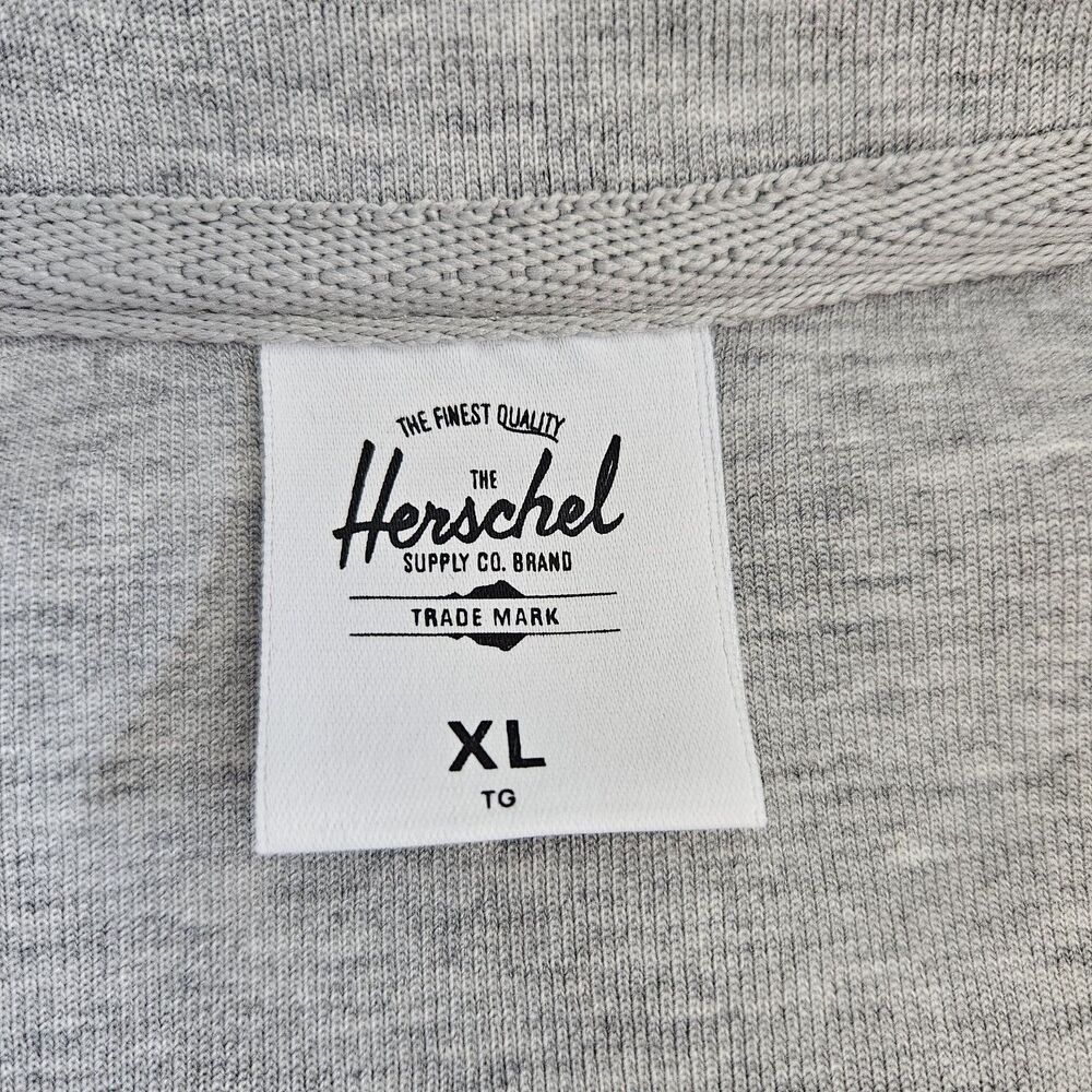 Herschel Mens Outdoor Performance Heather Light Grey Quarter Zip, Size XL - Picture 7 of 14